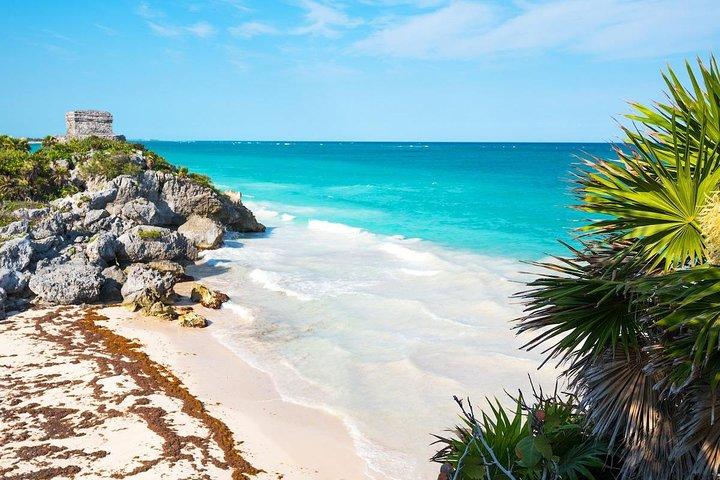 Amazing Tour 4X1 to Coba, Tulum, Cenote & Playa del Carmen