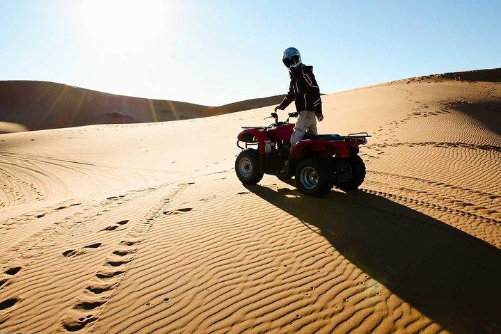 Dubai Morning Quad Bike with Sandboarding and Camel Ride