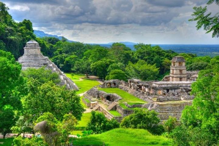Palenque Site, swim Agua Azul & Misol-Ha waterfalls from Palenque