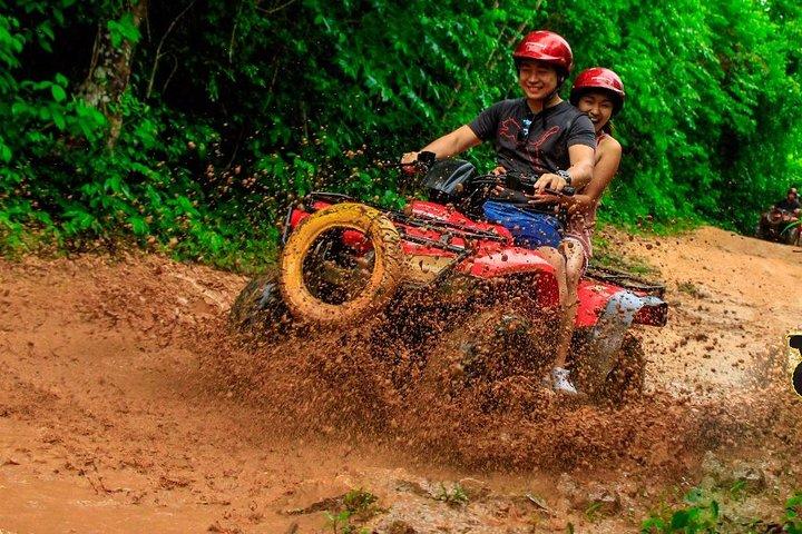 Drive an Atv, enjoy Ziplines and swim in a Cenote from Cancun and Riviera Maya