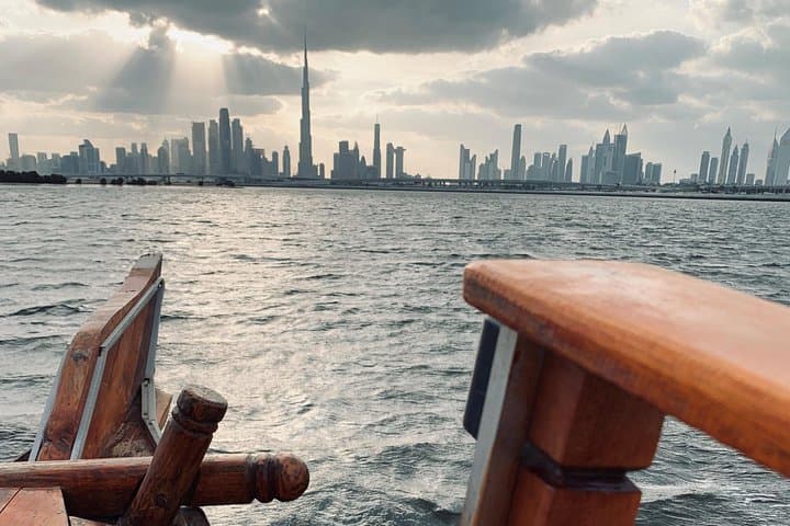 Sunset in Dubai - 60 Mins Abra (traditional wooden boat) Tour