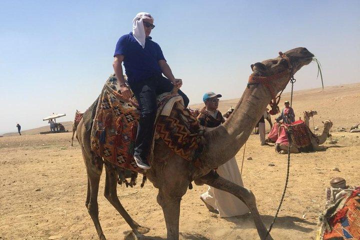 a camel ride in Sunset, with dinner Sound&Light Show at Giza Pyramids