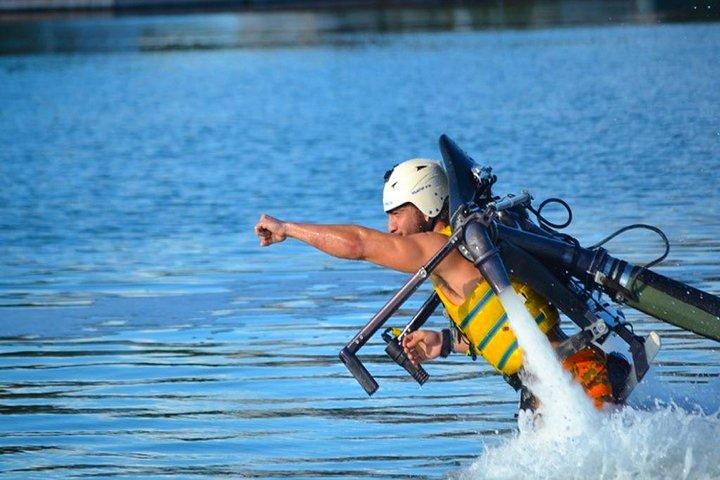 Super adrenaline Jetpack water activity in Cancun!