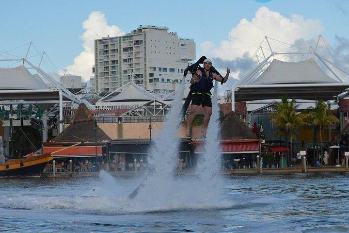 Jet Pack flight experience in Cancun. Challenge yourself to do it now.