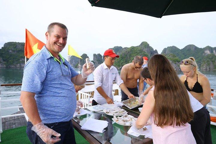 3-Day Cruise on Ha Long Bay with Kayaking, Swimming, Cooking Class,...