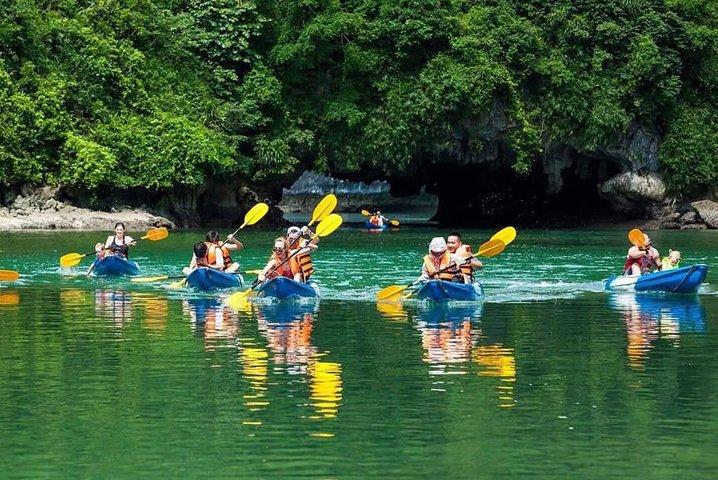 3-Day Cruise on Ha Long Bay with Kayaking, Swimming, Cooking Class,...