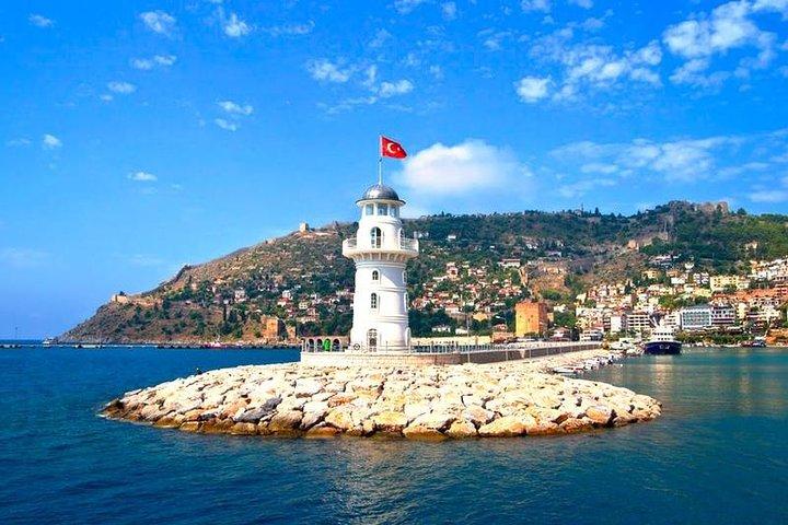 Alanya Catamaran Boat Tour with Sunbathing Swimming & Snorkelling