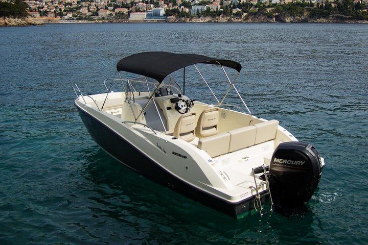 4h trip from Dubrovnik to the Elafiti islands with Quicksilver 675 boat
