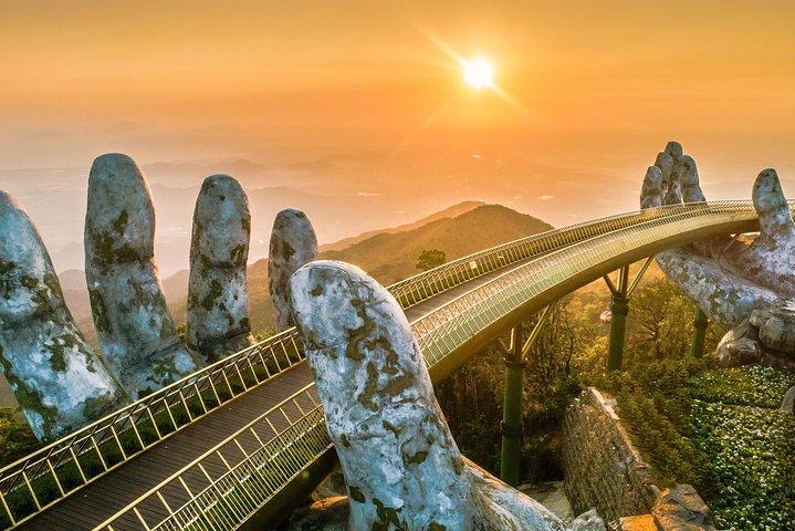 Hue to Hoi An via Golden Bridge & Marble Mountain (or Vice Versa)