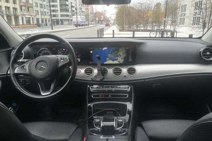 Luxury vehicle from Brussels airport to city of Antwerp
