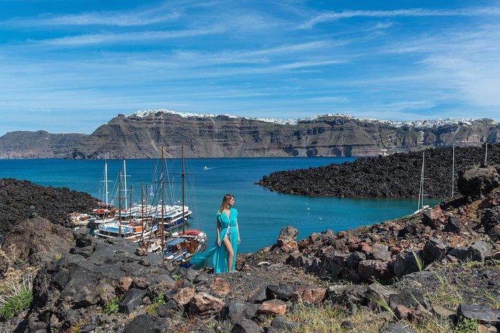 Santorini Volcano Sunset Cruise with Dinner