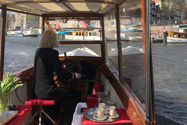 Private canal cruise on small historic boat