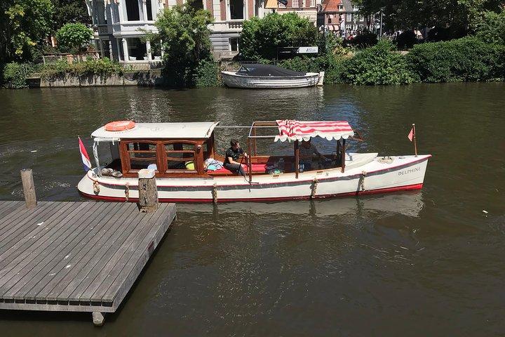 Private canal cruise on small historic boat