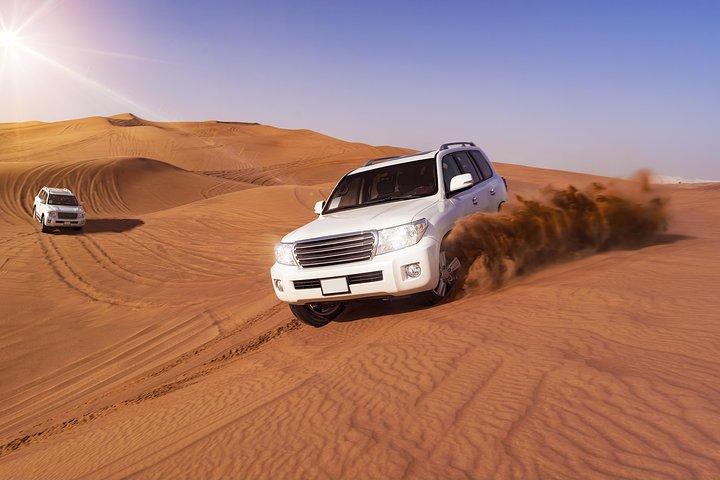 Dubai Morning Red Dunes with Camel Safari & Sandsurf