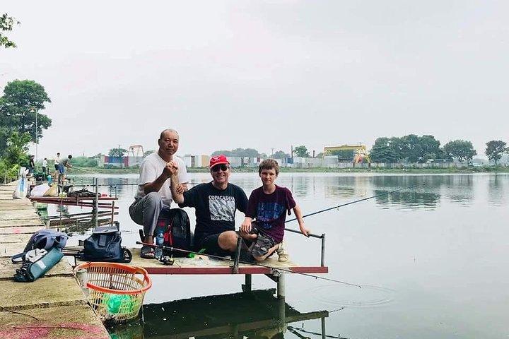 Co Loa citadel, Biking and fishing in Vietnamese countryside