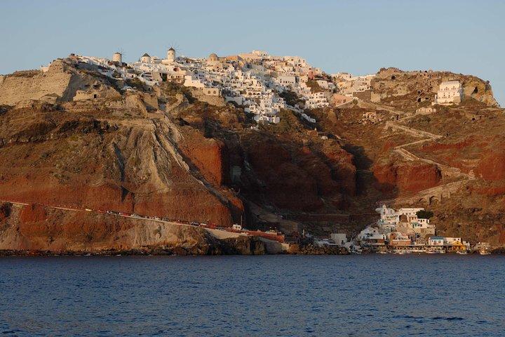 Santorini Caldera Sunset Sailing Cruise with Dinner and Wine