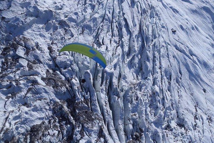 Paragliding Tandem Flight in Chamonix - Take-off from Plan-Praz