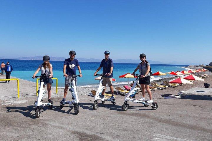 Explore the new town and the medieval town of Rhodes on scooters - 3 hours