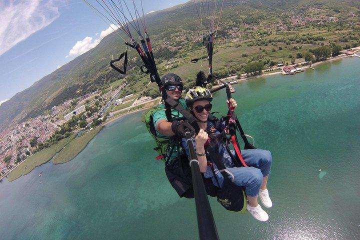 Paragliding above Ohrid
