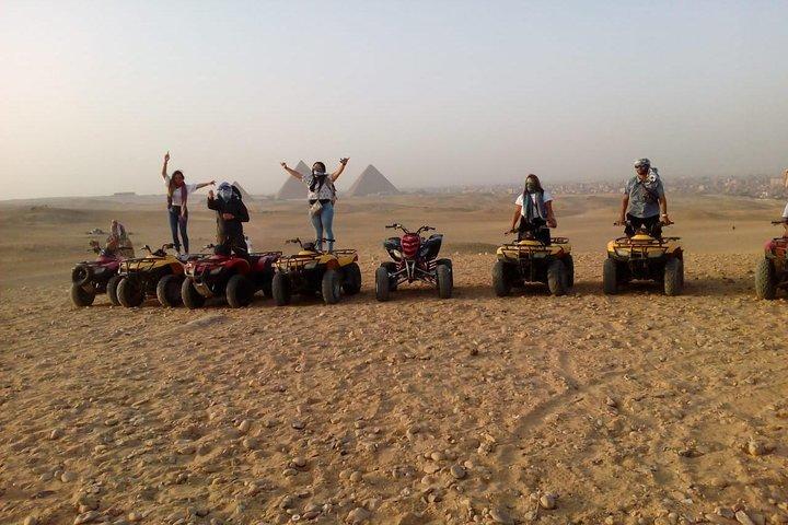 Enjoy Desert Safari nearby the Great Pyramids by a Quad Bike and Camel Riding