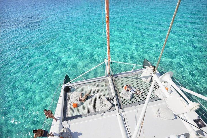 Catamaran Adventure Full Day: Ile aux cerfs,GRSE Waterfall,Snorkeling &BBQ Lunch