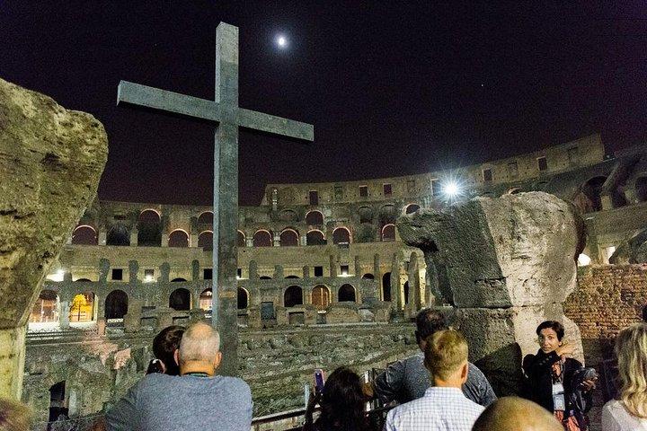 Colosseum by night with Underground Access and Arena Floor