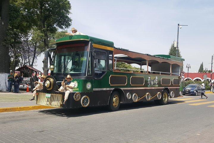 Cholula Magical Twon on a Traditional Tram from Puebla