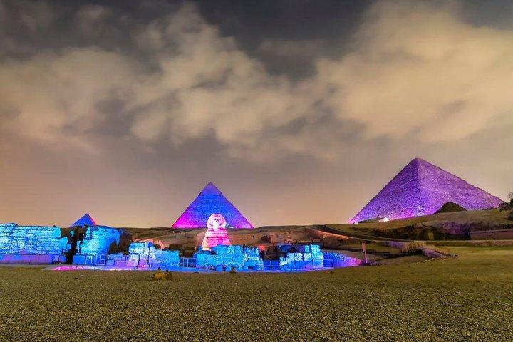 Giza Pyramids & sphinx Sound -Light Show Cairo