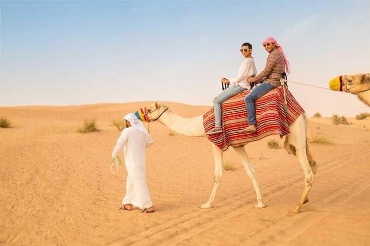 Dubai Premium Desert Safari: Dune Bashing,Camel Ride,Shows & BBQ