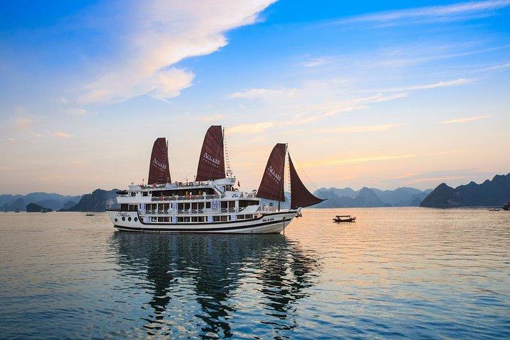 Halong Bay tour 2 days / 1 night on Stellar cruise {New 4 star Cruise}.