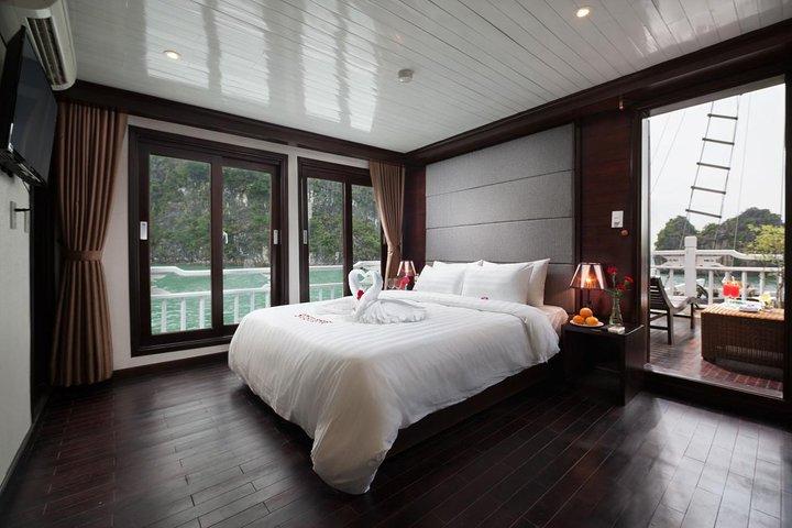 Halong Bay tour 2 days / 1 night on Stellar cruise {New 4 star Cruise}.