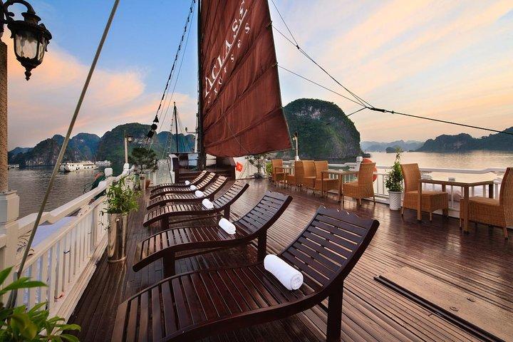 Halong Bay tour 2 days / 1 night on Stellar cruise {New 4 star Cruise}.