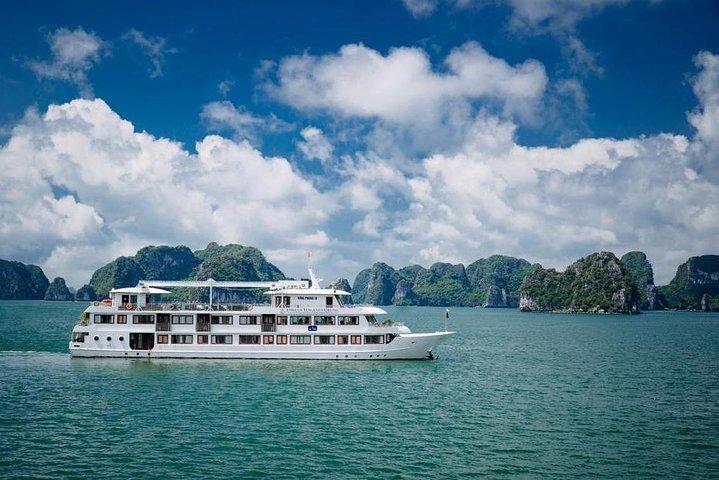 Athena Luxury Cruise in Halong Bay with Meals,Balcony Room & Cave