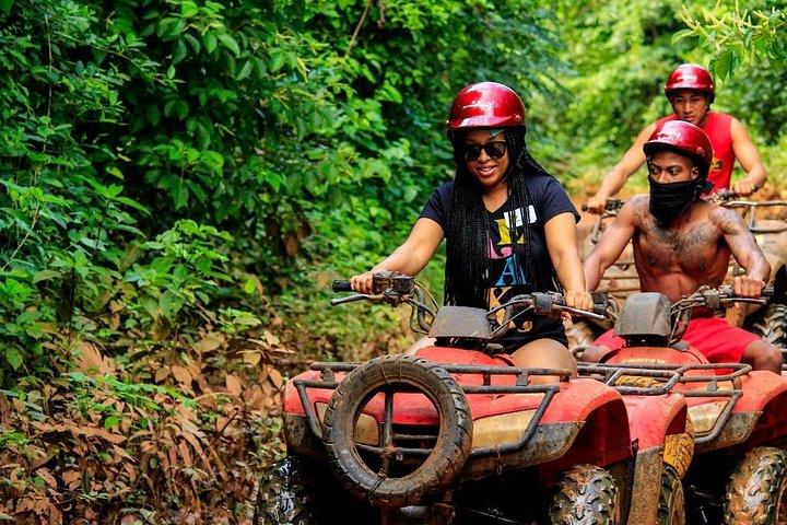3 adrenaline activities Atvs Zipline and a swim experience in a cenote