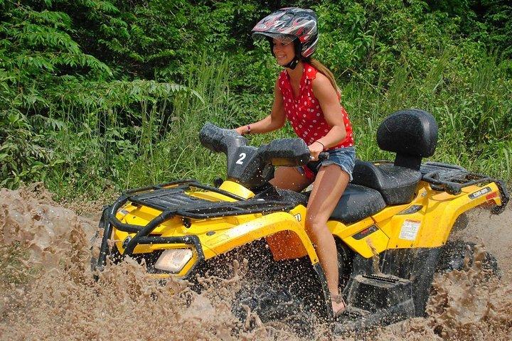 3 adrenaline activities Atvs Zipline and a swim experience in a cenote