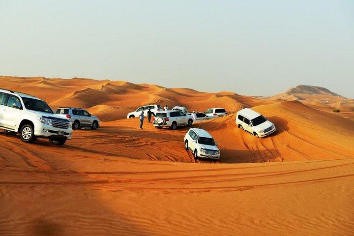 Full Day Desert Safari with Buffet Dinner,Sand Boarding & Camel Ride