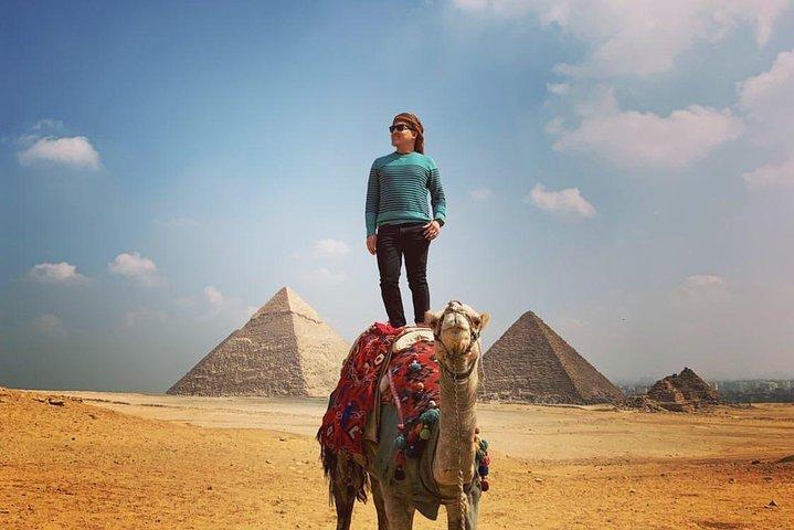 Sunrise/Sunset Camel Ride around pyramids