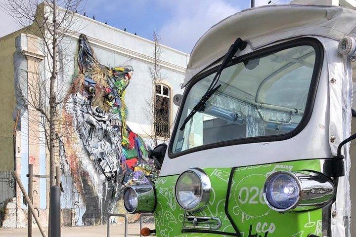 Private Lisbon Street Art Tuk-Tuk: Vhils & Bordalo II