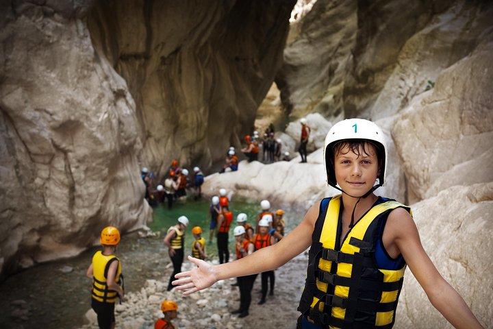 Canyoning and Rafting Adventure incl. Lunch from Side