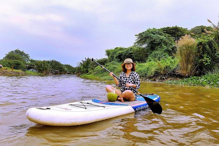 Paddling to explore the historic Vietnam War Rach Chiec jungle,