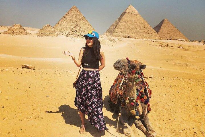 10 Hours Cairo Layover Tours Visit Giza Pyramids and Egyptian Museum and Bazaar