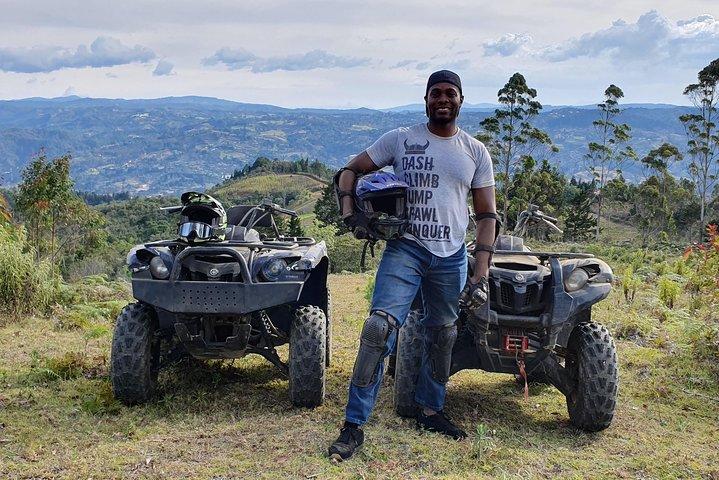 Stunning ATV 1hr + awesome PARAGLIDING over giant waterfalls from MEDELLIN