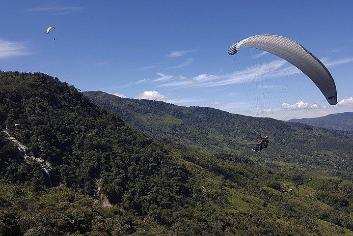 Stunning ATV 1hr + awesome PARAGLIDING over giant waterfalls from MEDELLIN