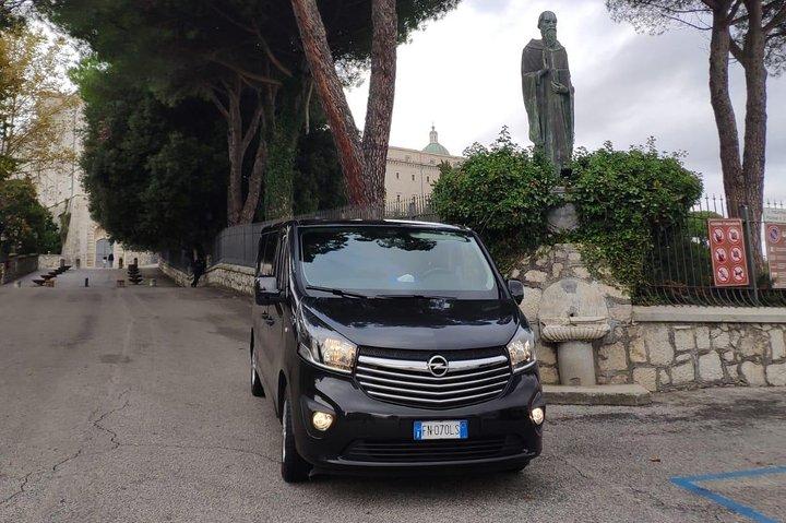 Private Arrival Transfer: Rome Hotels or Fiumicino Airport to Amalfi Coast, Naples or Sorrento Hotels