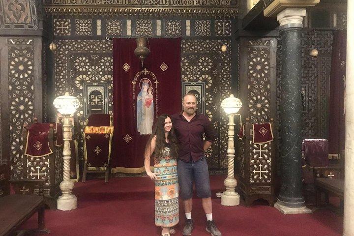 Giza Pyramids and Grand Egyptian Museum and Old Cairo