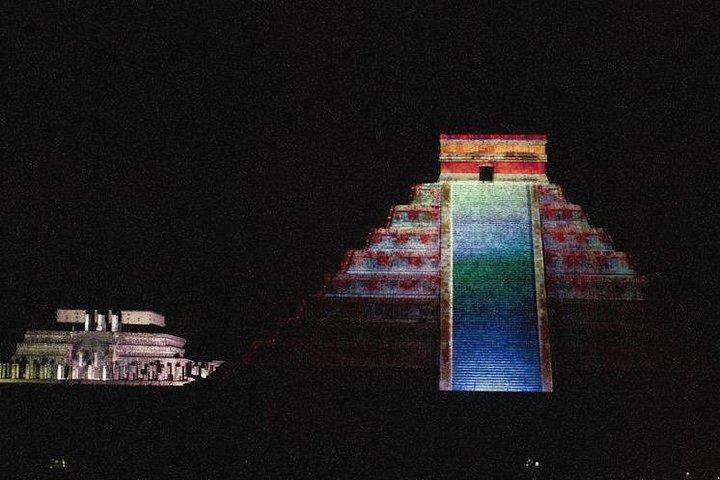 The Best NIGHT SHOW on CHICHEN ITZA. With Lunch Transportation Cenote Valladolid