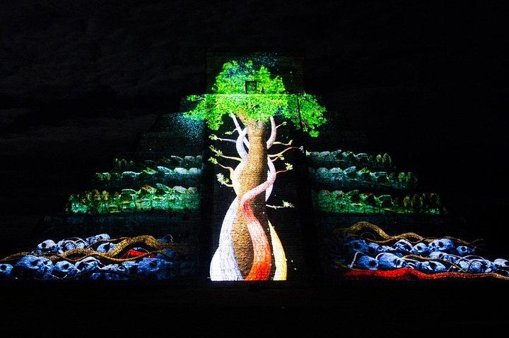 Oncelife experience of CHICHEN ITZA NIGHT SHOW. Cenote and Valladolid included.
