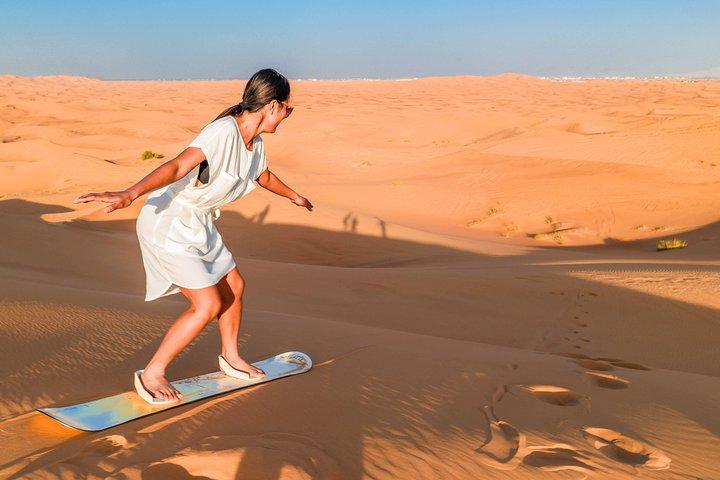 Red Dunes Desert Safari, Sand Board, Camel Ride with BBQ Dinner