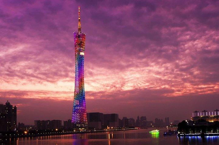 Guangzhou Pearl River Night Cruise Layover Tour Enjoy Beautiful Canton Tower