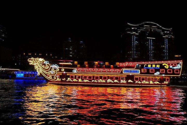 Guangzhou Pearl River Night Cruise Layover Tour Enjoy Beautiful Canton Tower